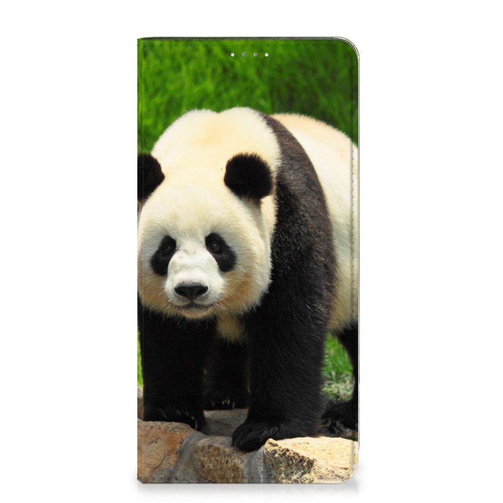Samsung Galaxy A14 5G Hoesje maken Panda met schattige panda afbeelding op de voorkant.