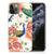 TPU Hoesje voor Apple iPhone 11 Pro Pink Peacock met pauwen en bloemen op een stijlvolle achtergrond.