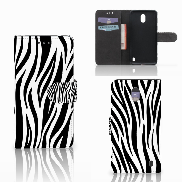 Nokia 2 Telefoonhoesje met Pasjes Zebra