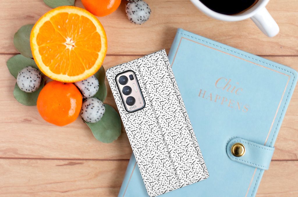 OPPO Find X3 Neo Hoesje met Magneet Stripes Dots - B2C Telecom