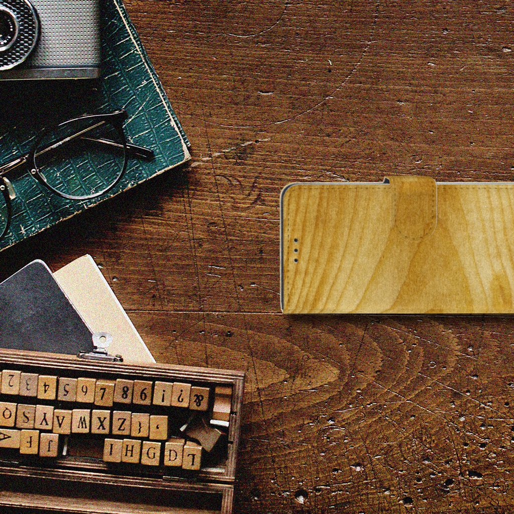 Xiaomi Mi 9 SE Book Style Case Licht Hout