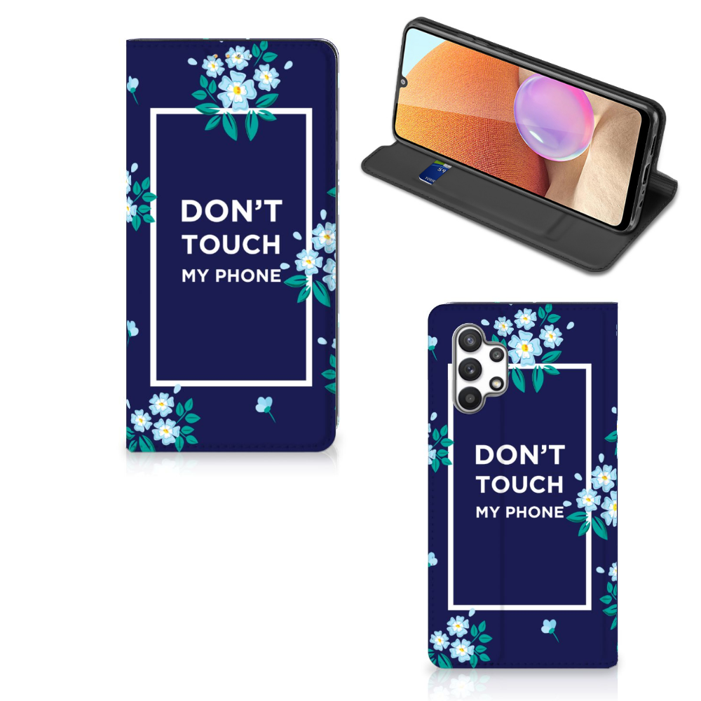 Samsung Galaxy A32 4G | A32 5G Enterprise Editie Design Case Flowers Blue DTMP - B2C Telecom