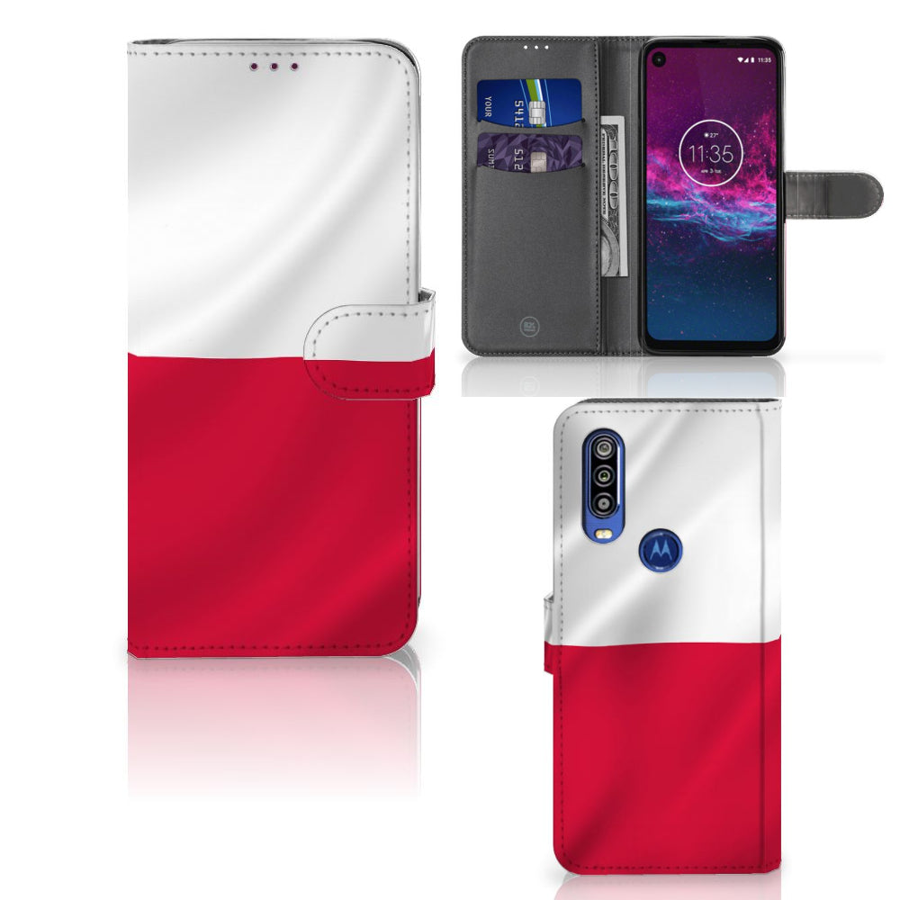 Motorola One Action Bookstyle Case Polen
