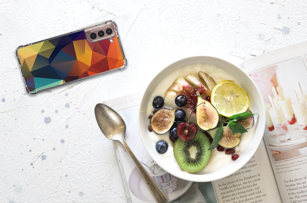 Samsung Galaxy S21 Plus Shockproof Case Polygon Color B2C Telecom
