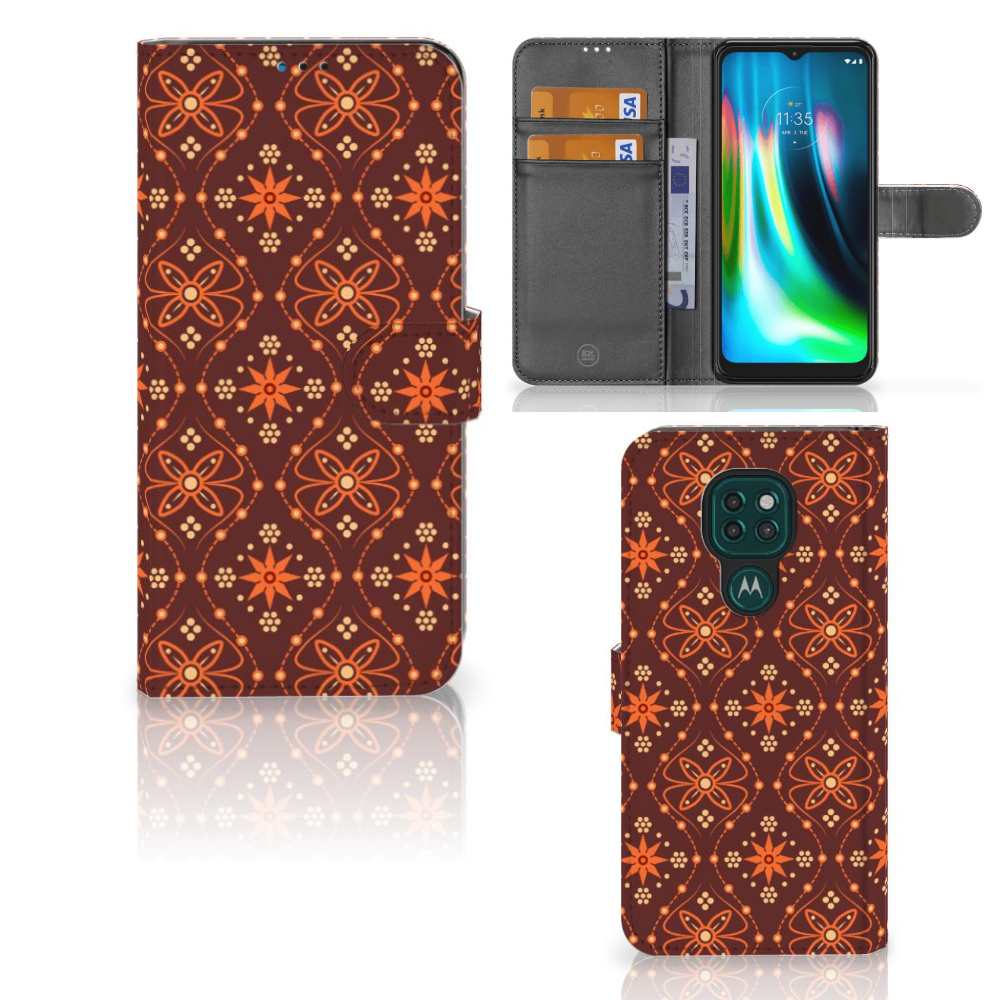 Motorola Moto G9 Play | E7 Plus Telefoon Hoesje Batik Brown