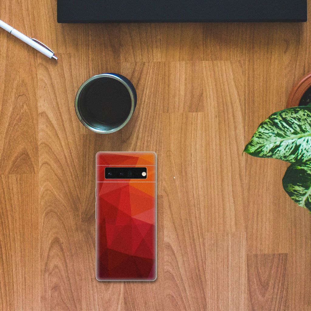 TPU Hoesje voor Google Pixel 6 Pro Polygon Red B2C Telecom