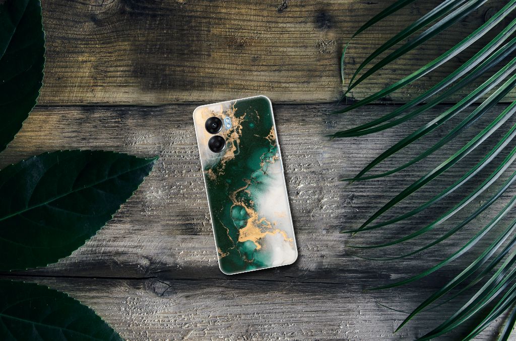TPU Siliconen Hoesje voor OPPO A77 | A57 5G Marmer Groen B2C Telecom