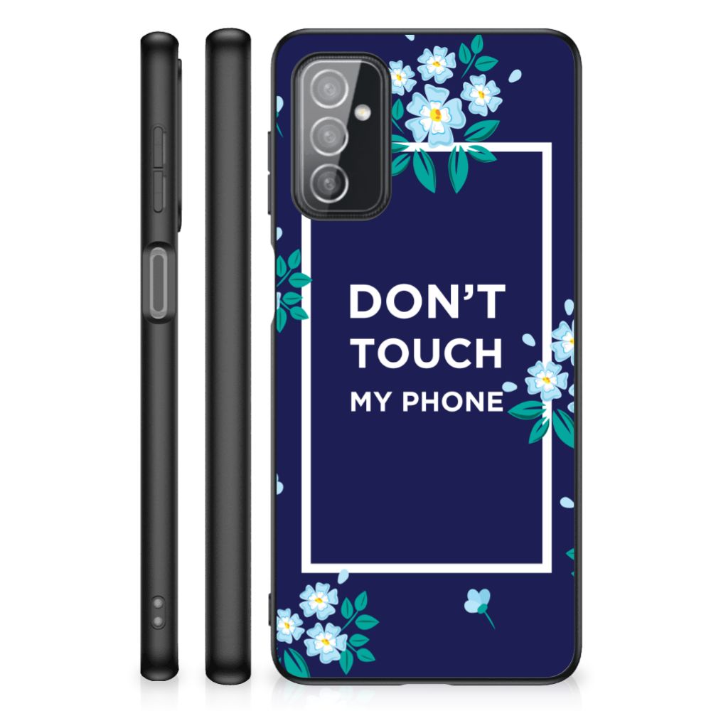 Samsung Galaxy M52 Telefoon Hoesje Flowers Blue DTMP B2C Telecom