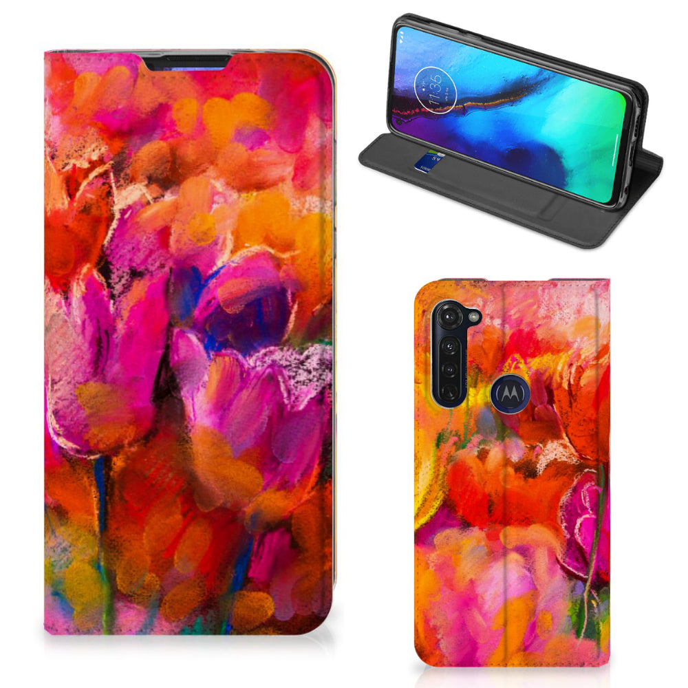 Bookcase Motorola Moto G Pro Tulips