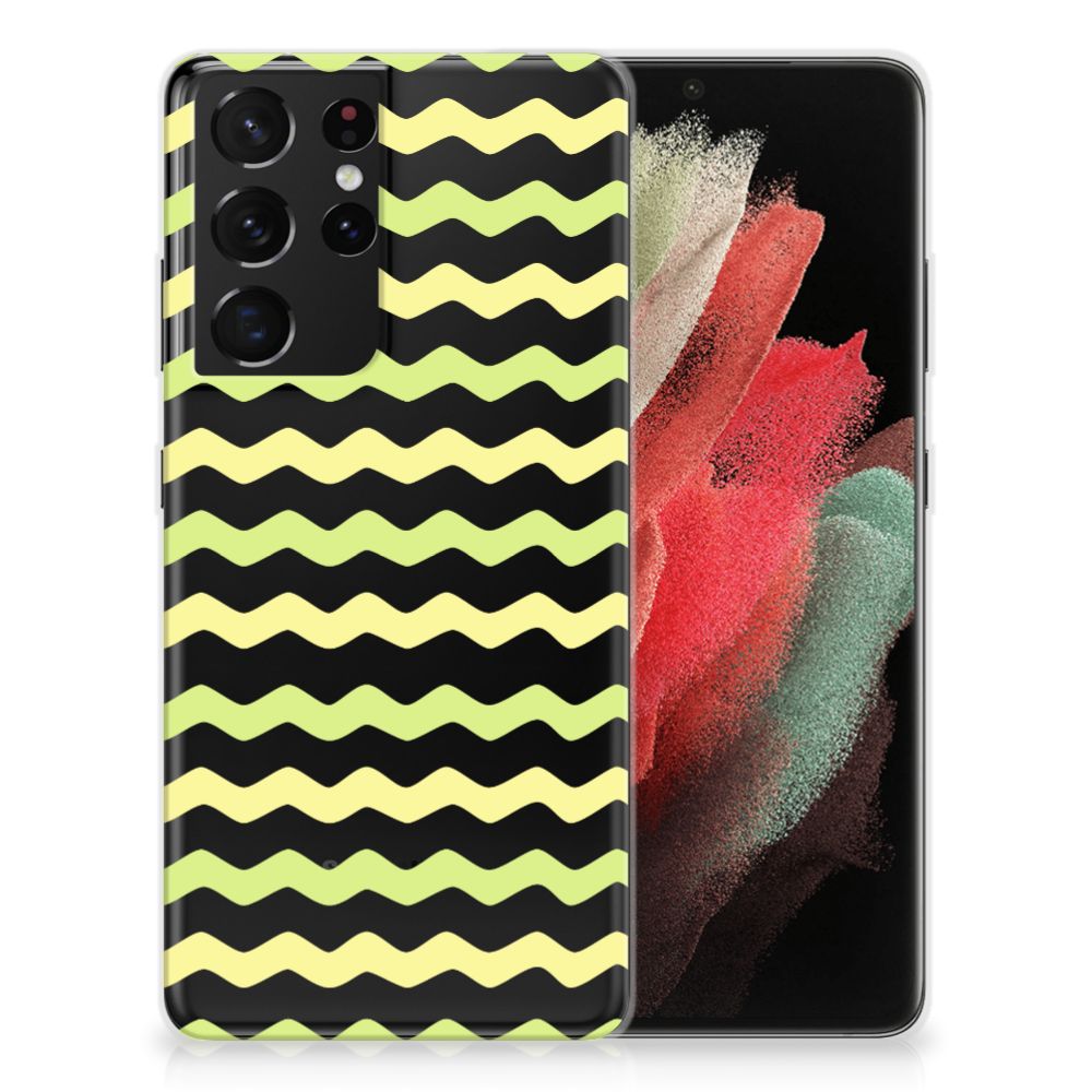 Samsung Galaxy S21 Ultra TPU bumper Waves Yellow B2C Telecom