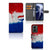 OnePlus Nord 2T Bookstyle Case Nederland met artistieke Nederlandse vlag achtergrond.