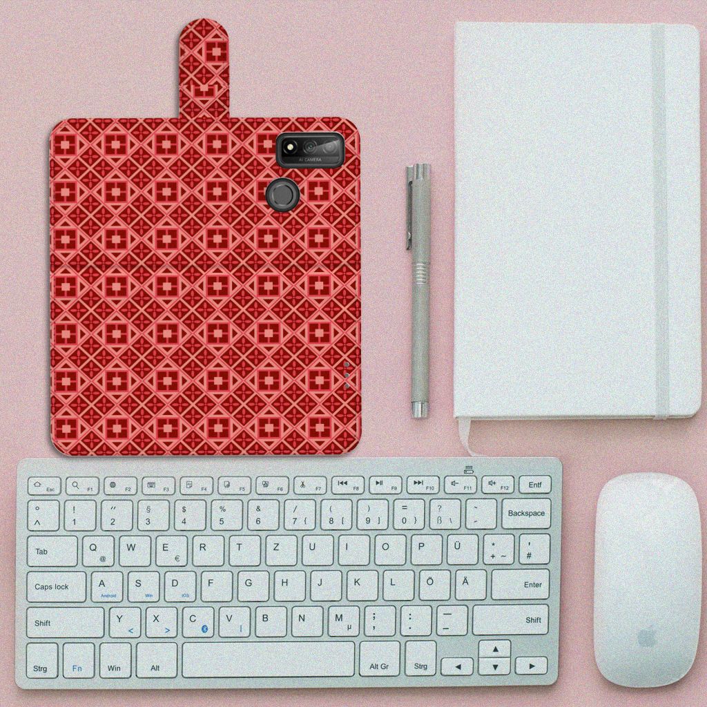 Huawei P Smart 2020 Telefoon Hoesje Batik Rood