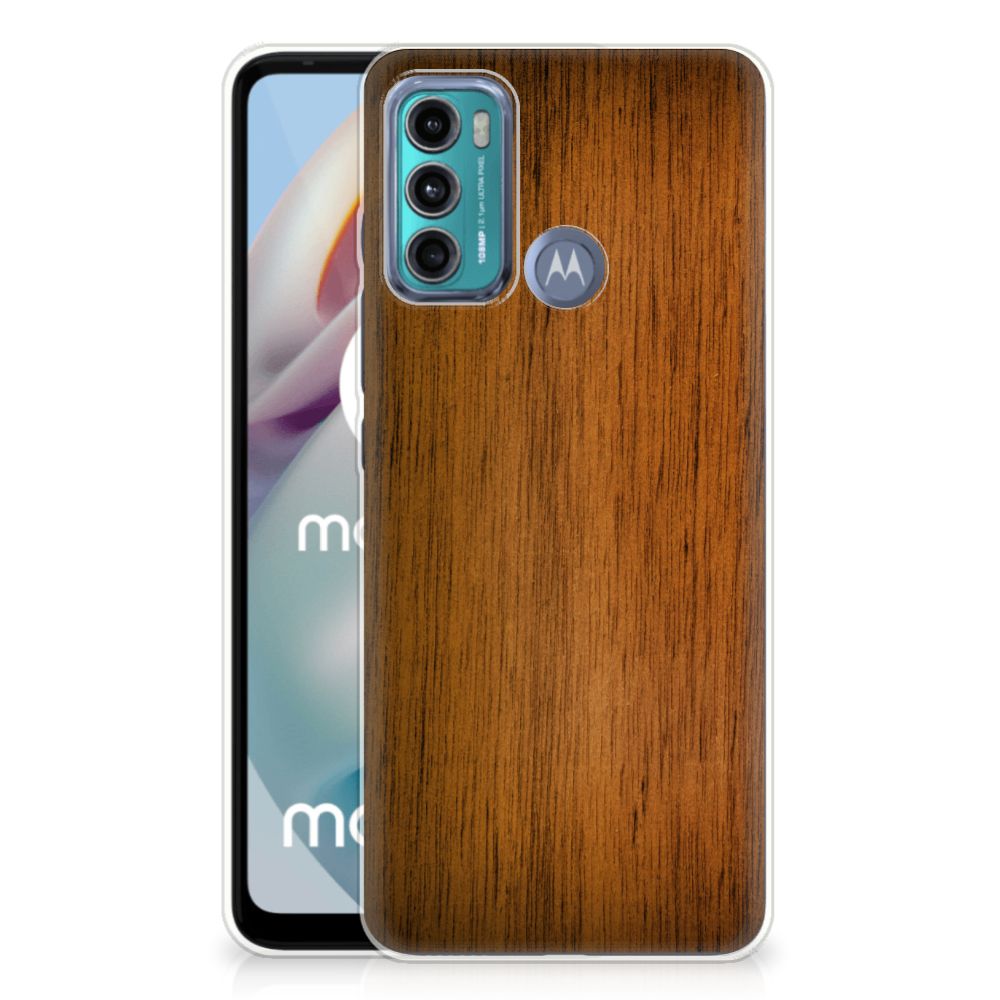 Motorola Moto G60 Bumper Hoesje Donker Hout B2C Telecom