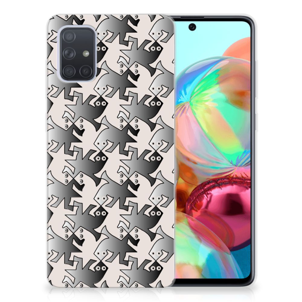 Samsung Galaxy A71 TPU Hoesje Salamander Grey