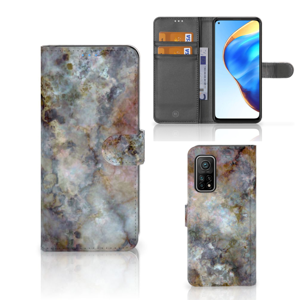 Xiaomi Mi 10T Pro | Mi 10T Bookcase Marmer Grijs