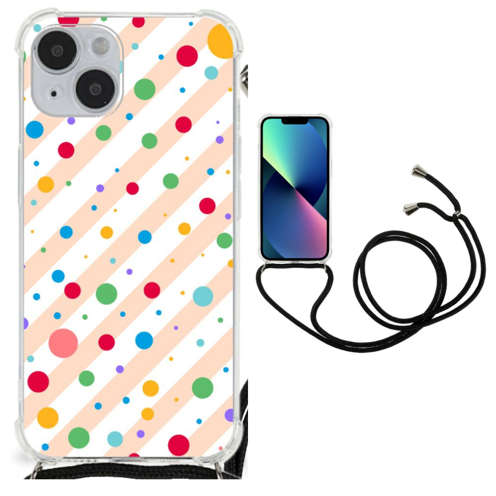 iPhone 14 Plus Doorzichtige Silicone Hoesje Dots