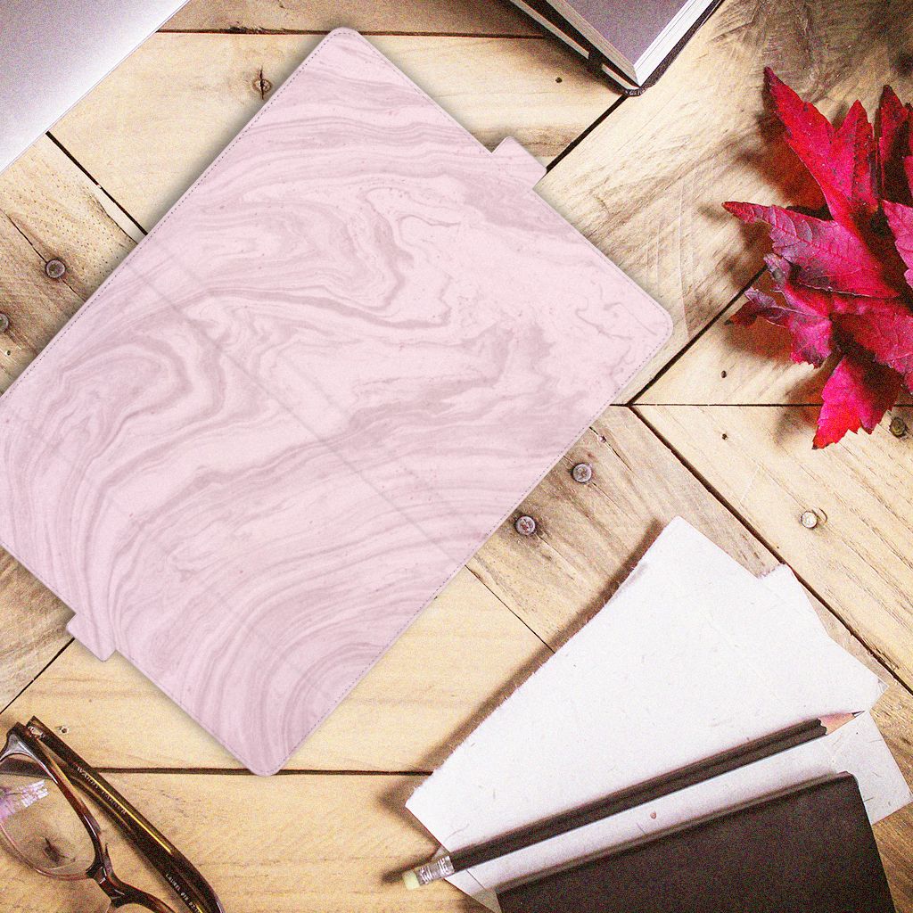 Lenovo Tab M10 Plus 3rd Gen 10.6 inch Leuk Tablet hoesje Marble Pink - Origineel Cadeau Vriendin