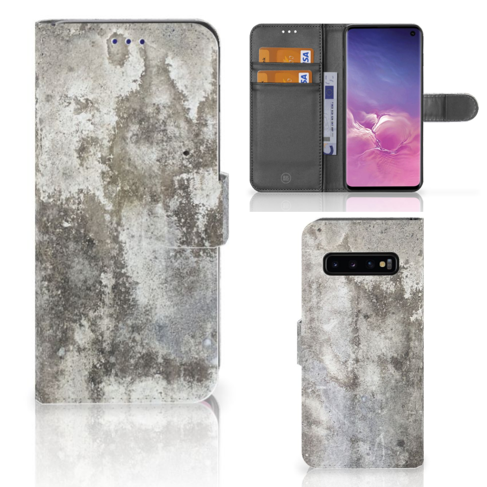 Samsung Galaxy S10 Bookcase Beton Print