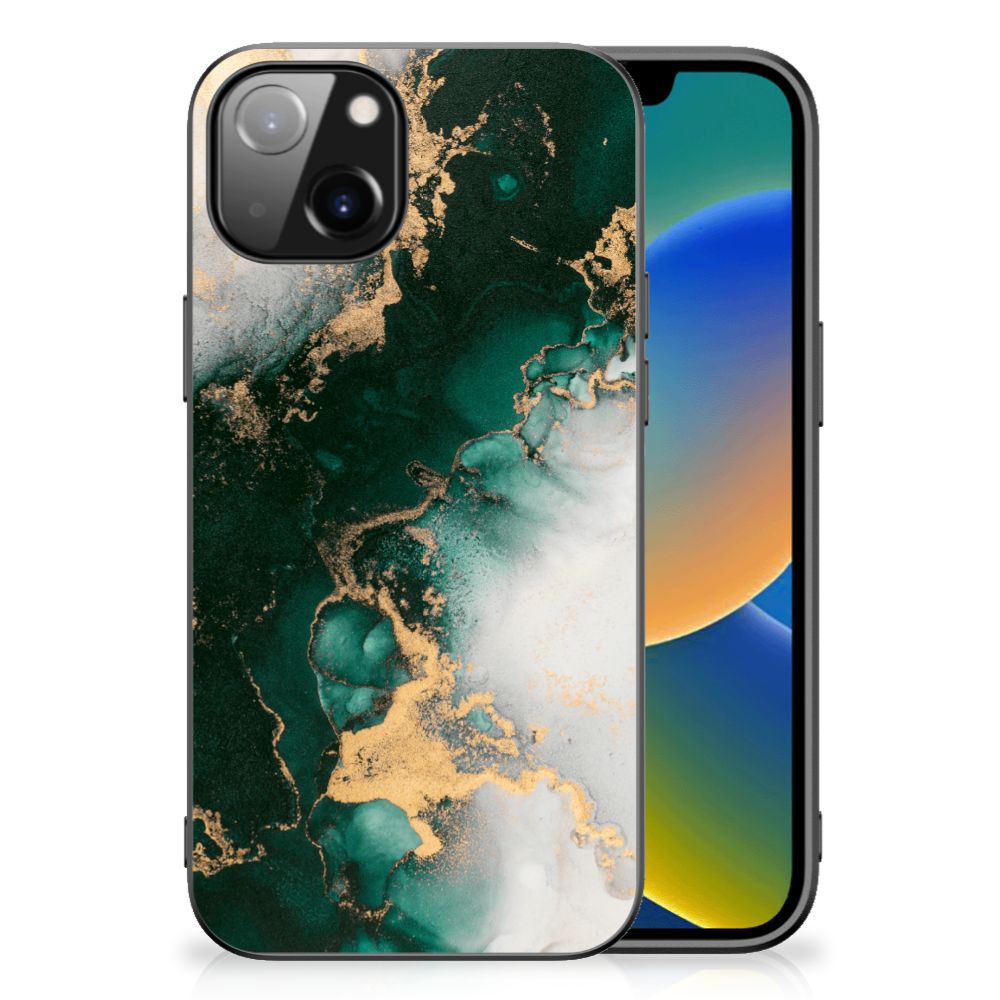 Marmeren Print Telefoonhoesje voor Apple iPhone 13/14 Marmer Groen B2C Telecom