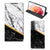 Samsung Galaxy S21 Standcase Marmer Wit Zwart - Origineel Cadeau Man