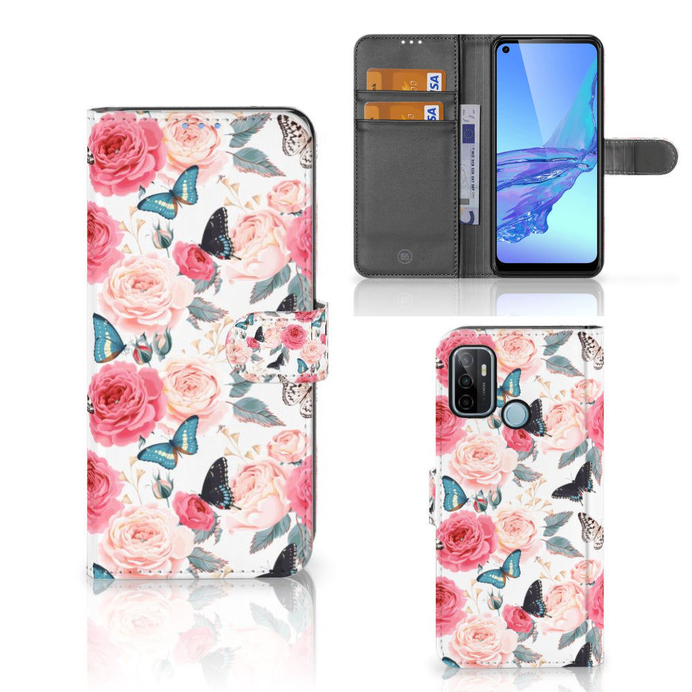 OPPO A53 | OPPO A53s Hoesje Butterfly Roses