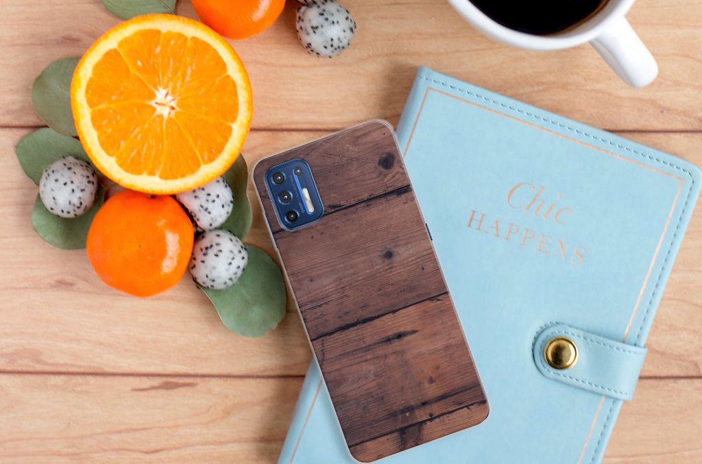 Motorola Moto G9 Plus Bumper Hoesje Old Wood B2C Telecom
