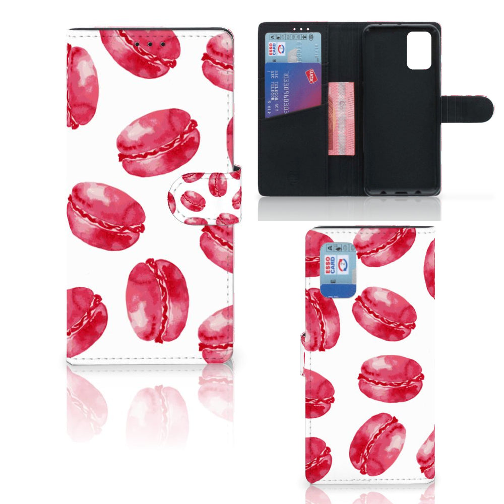 Samsung Galaxy A02s | M02s Book Cover Pink Macarons