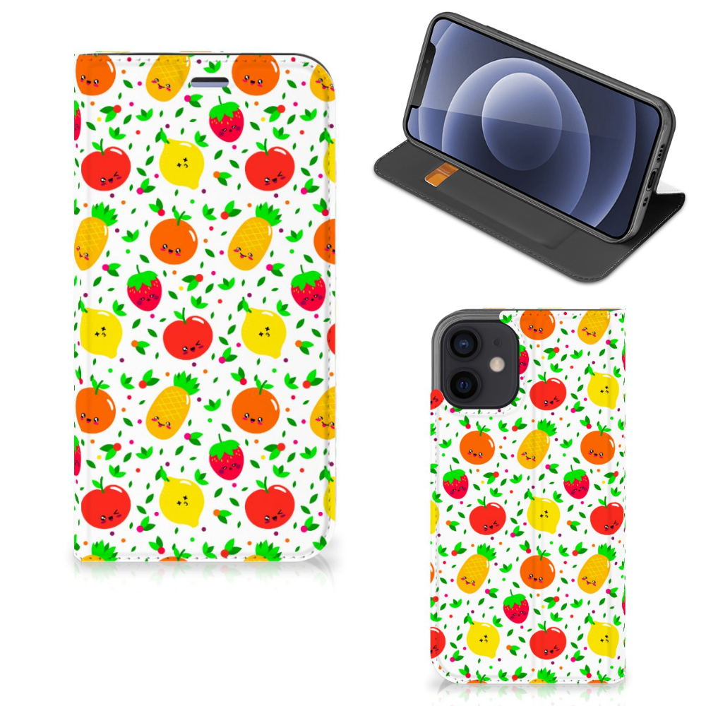 iPhone 12 Mini Flip Style Cover Fruits - B2C Telecom