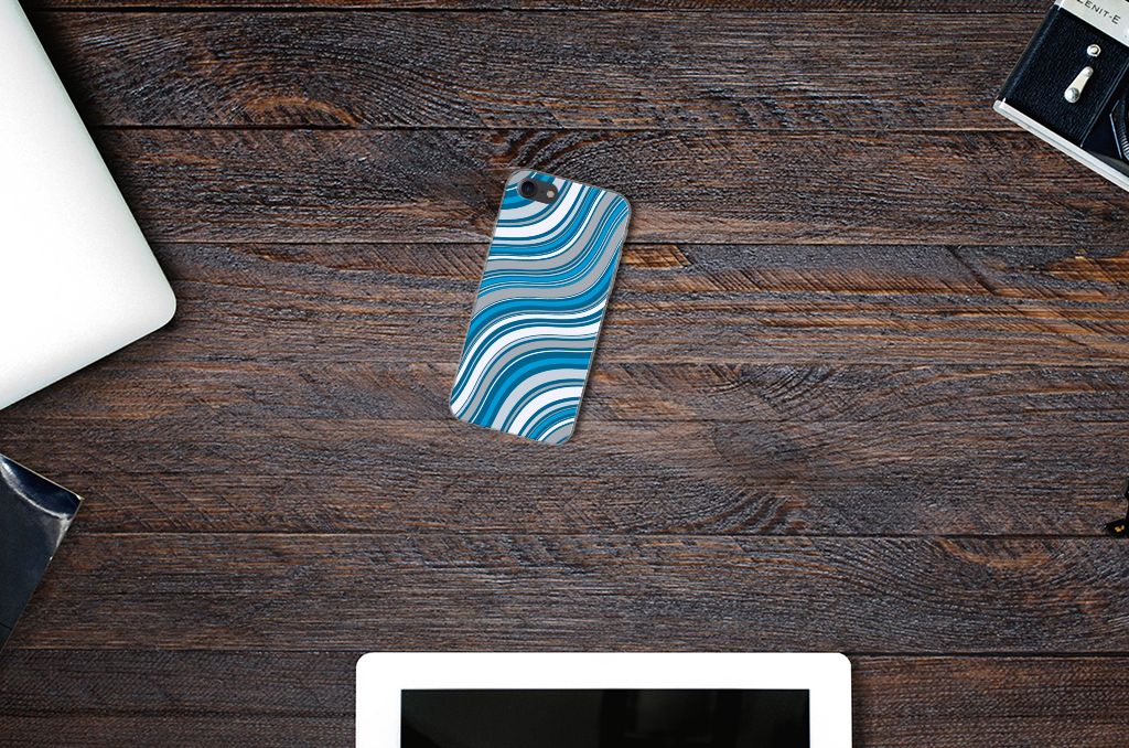 iPhone SE 2022 | SE 2020 | 8 | 7 TPU bumper Waves Blue
