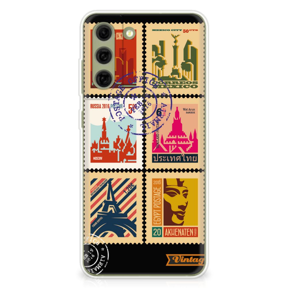 Samsung Galaxy S21FE Siliconen Back Cover Postzegels