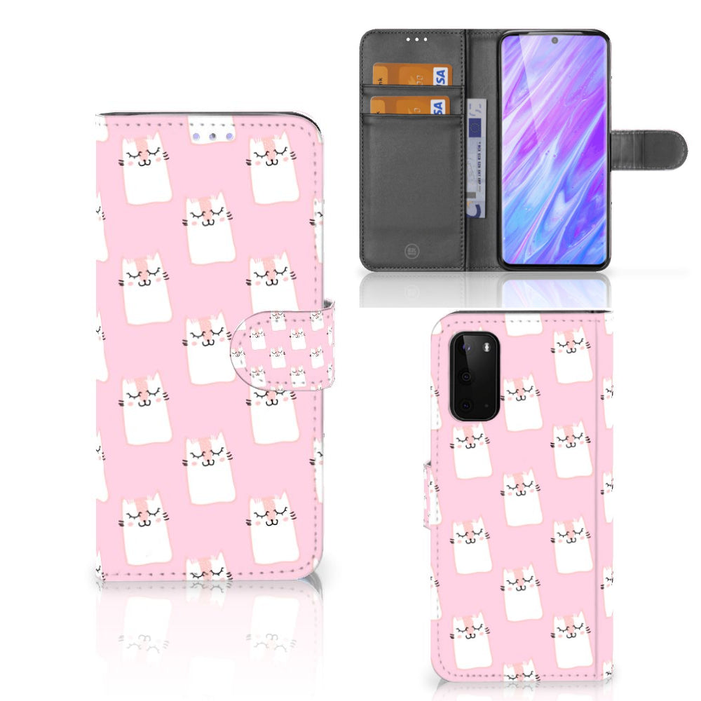 Samsung Galaxy S20 Telefoonhoesje met Pasjes Sleeping Cats
