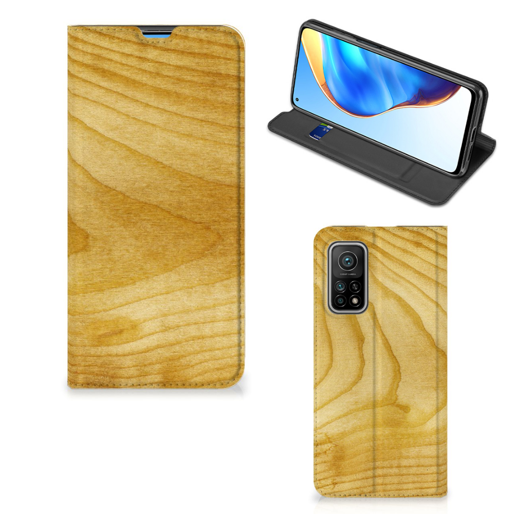 Xiaomi Mi 10T | 10T Pro Book Wallet Case Licht Hout - B2C Telecom
