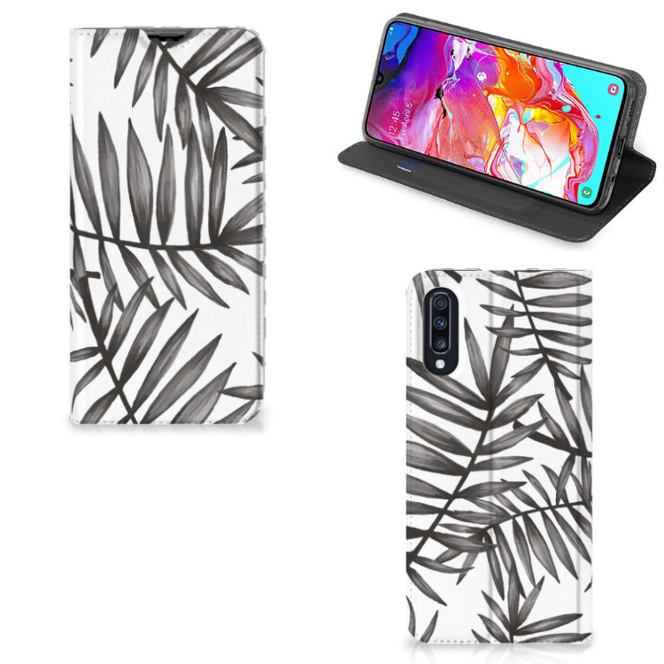 Samsung Galaxy A70 Smart Cover Leaves Grey