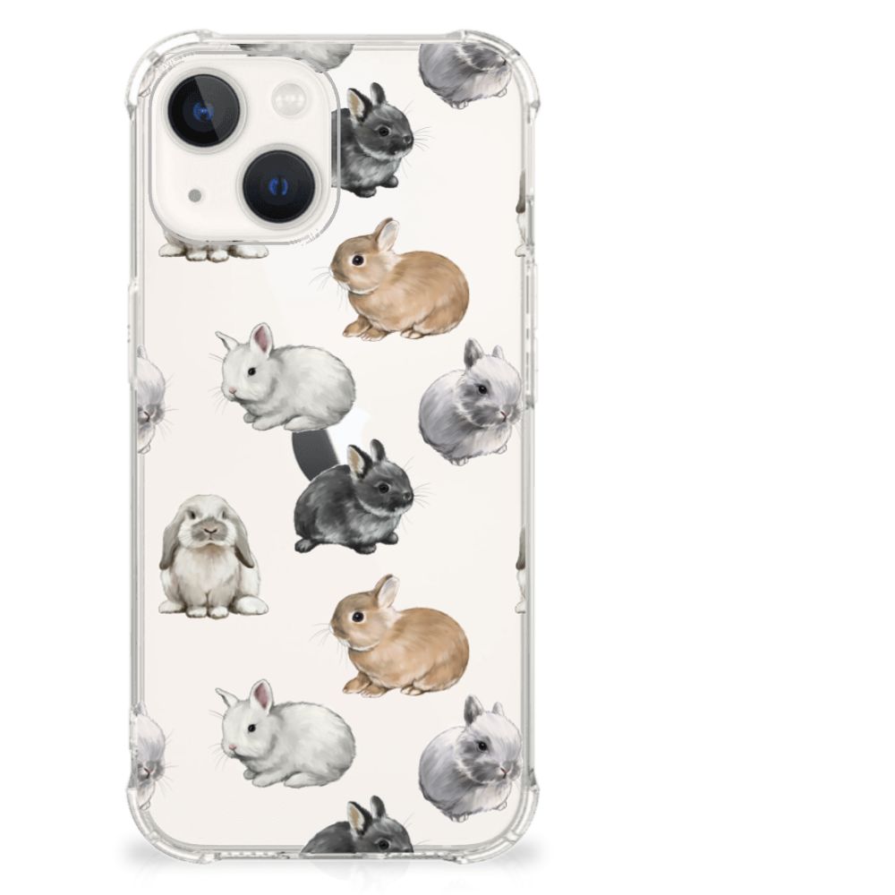 Case Anti-shock voor iPhone 13 Konijntjes B2C Telecom