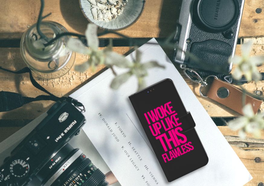 Samsung Galaxy A20s Hoesje met naam Woke Up - Origineel Cadeau Zelf Maken