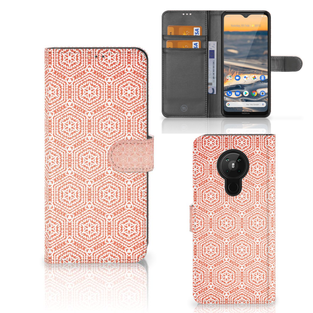Nokia 5.3 Telefoon Hoesje Pattern Orange