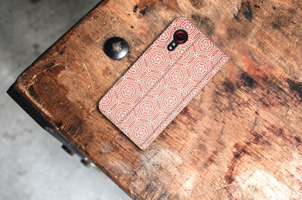 Samsung Galaxy Xcover 5 Hoesje met Magneet Pattern Orange - B2C Telecom