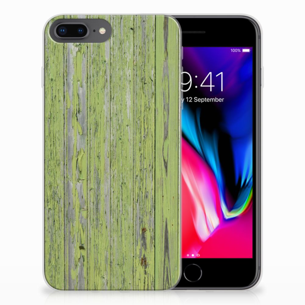 Apple iPhone 7 Plus | 8 Plus Bumper Hoesje Green Wood