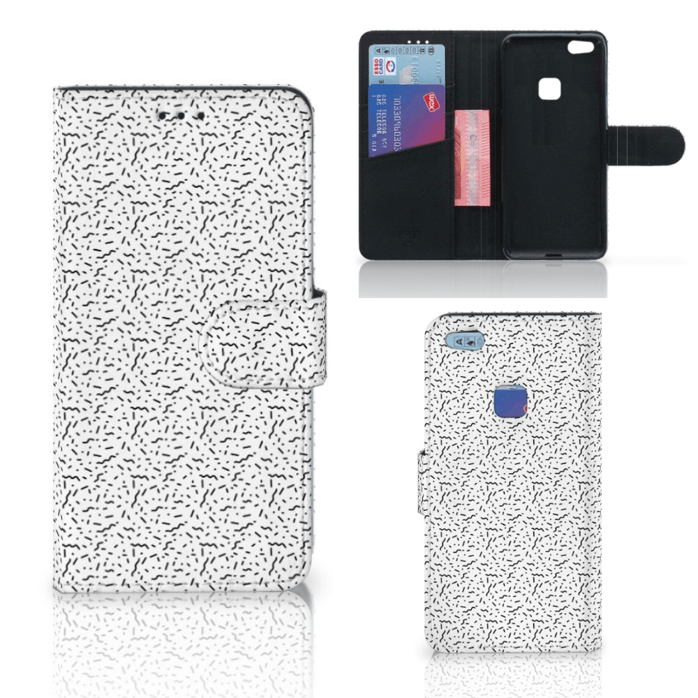 Huawei P10 Lite Telefoon Hoesje Stripes Dots