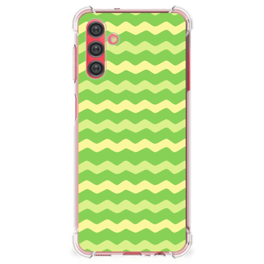 Samsung Galaxy A13 5G | A04s Doorzichtige Silicone Hoesje Waves Green B2C Telecom