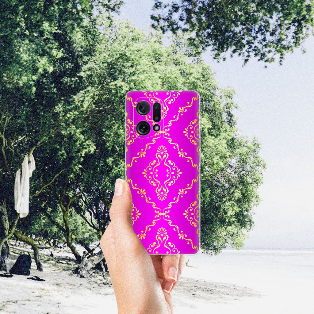Siliconen Hoesje OPPO Find X5 Barok Roze B2C Telecom
