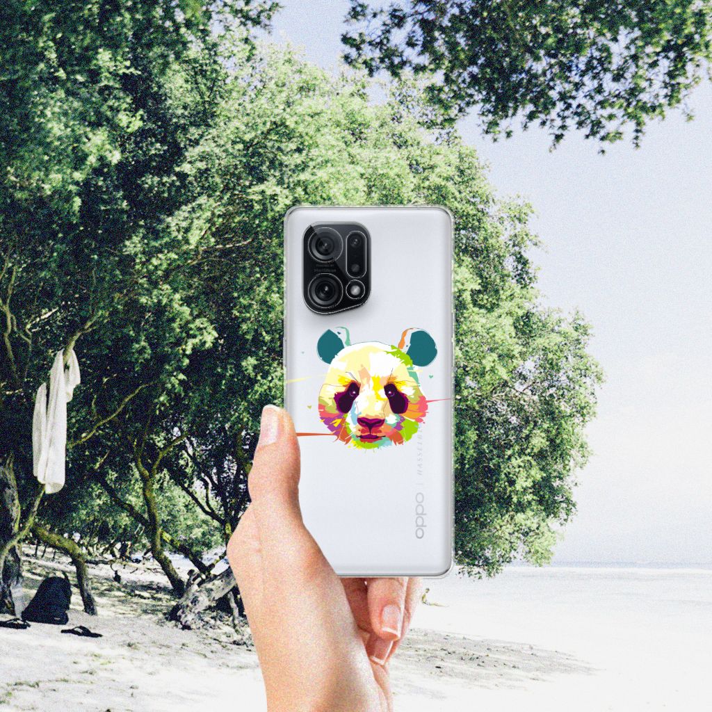 OPPO Find X5 Telefoonhoesje met Naam Panda Color B2C Telecom