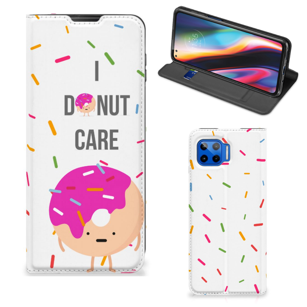 Motorola Moto G 5G Plus Flip Style Cover Donut Roze - B2C Telecom