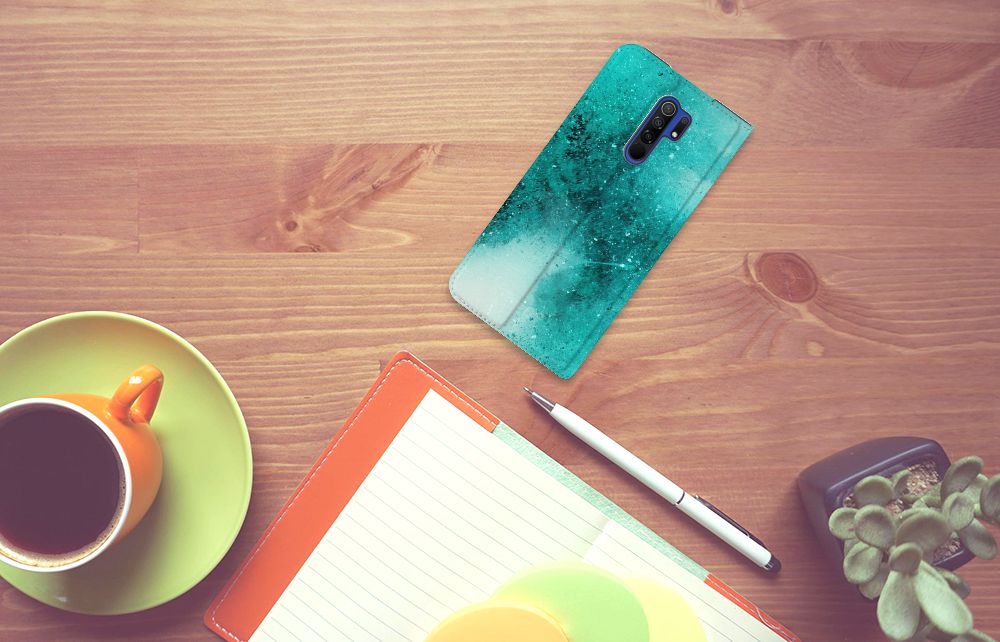 Bookcase Xiaomi Redmi 9 Painting Blue - B2C Telecom