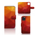 Book Case voor Apple iPhone 11 Pro Polygon Red met abstracte vormen in een kleurenverloop van donker naar licht.