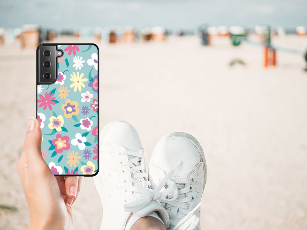 Samsung Galaxy S21 Plus Bloemen Hoesje Flower Power B2C Telecom