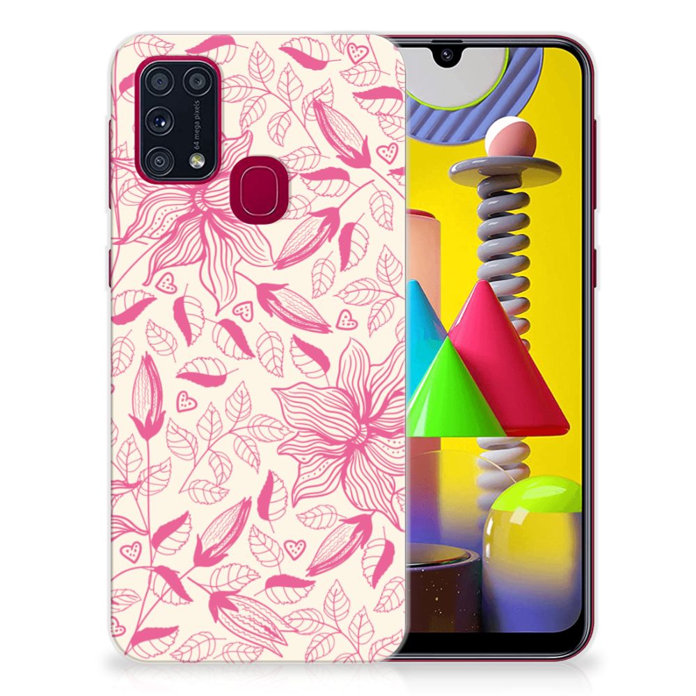 Samsung Galaxy M31 TPU Case Pink Flowers B2C Telecom
