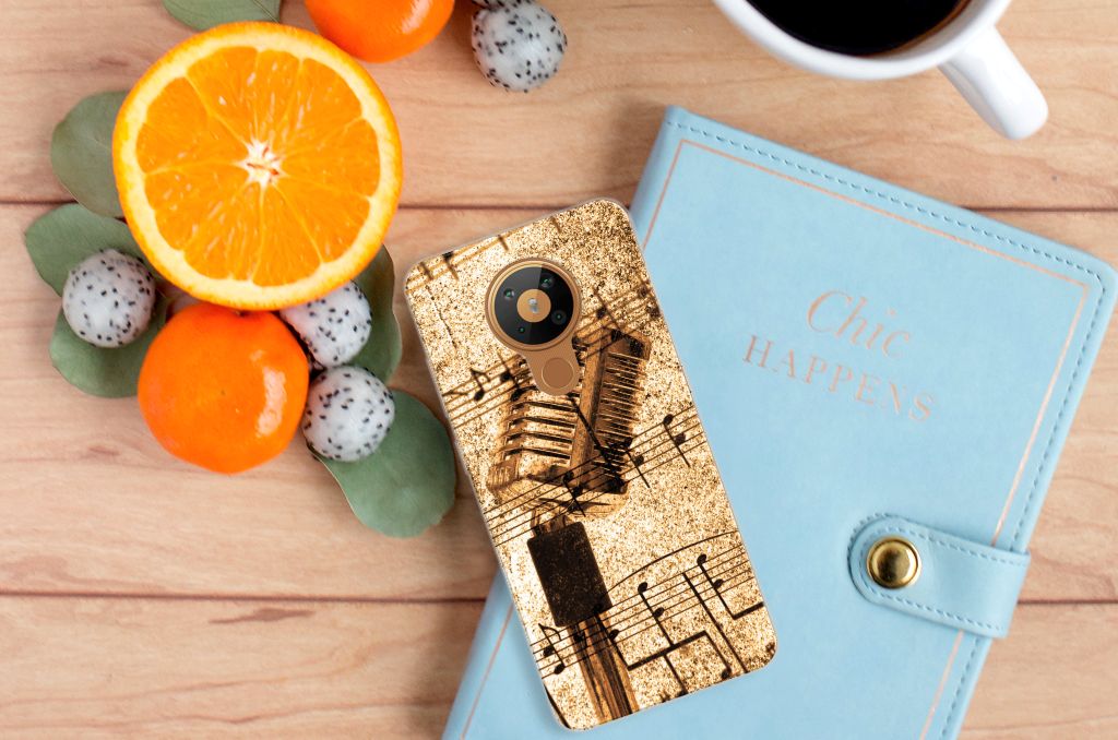 Nokia 5.3 Siliconen Hoesje met foto Bladmuziek