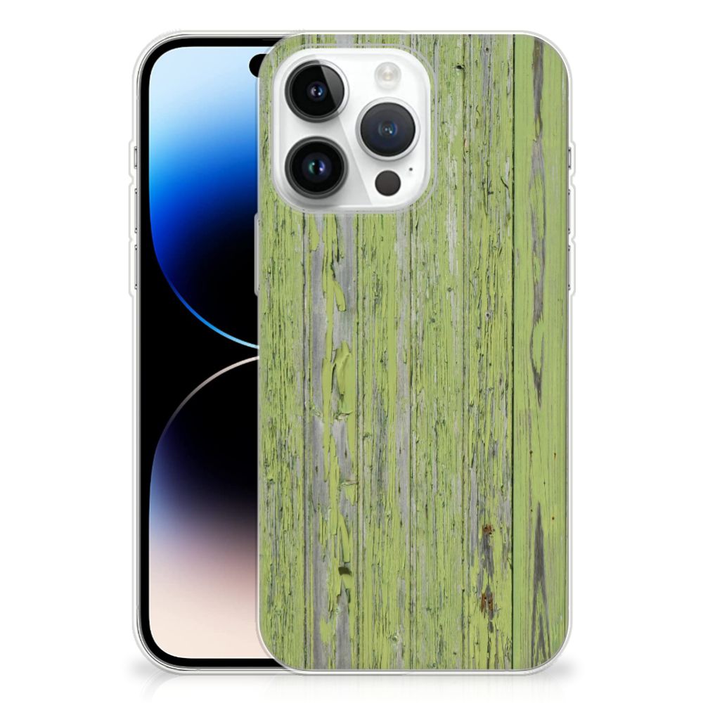iPhone 14 Pro Max Bumper Hoesje Green Wood