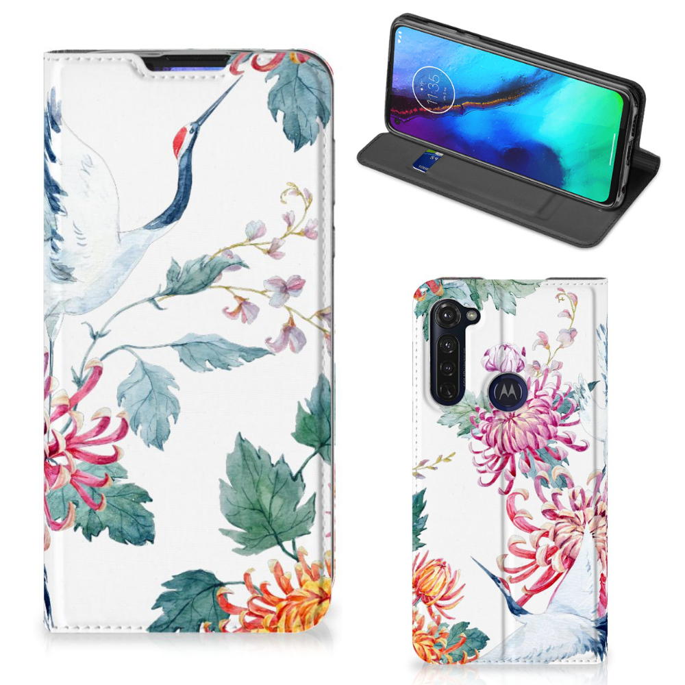 Motorola Moto G Pro Hoesje maken Bird Flowers - B2C Telecom